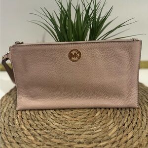 Michael Kors Pink Leather Clutch